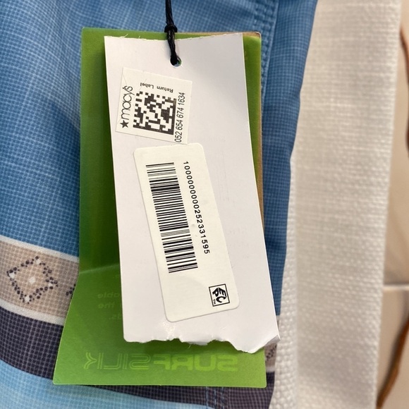 NWT Men’s QuickSilver Highline Surfsilk Blue Striped Board Shorts Size 40 - Picture 6 of 14